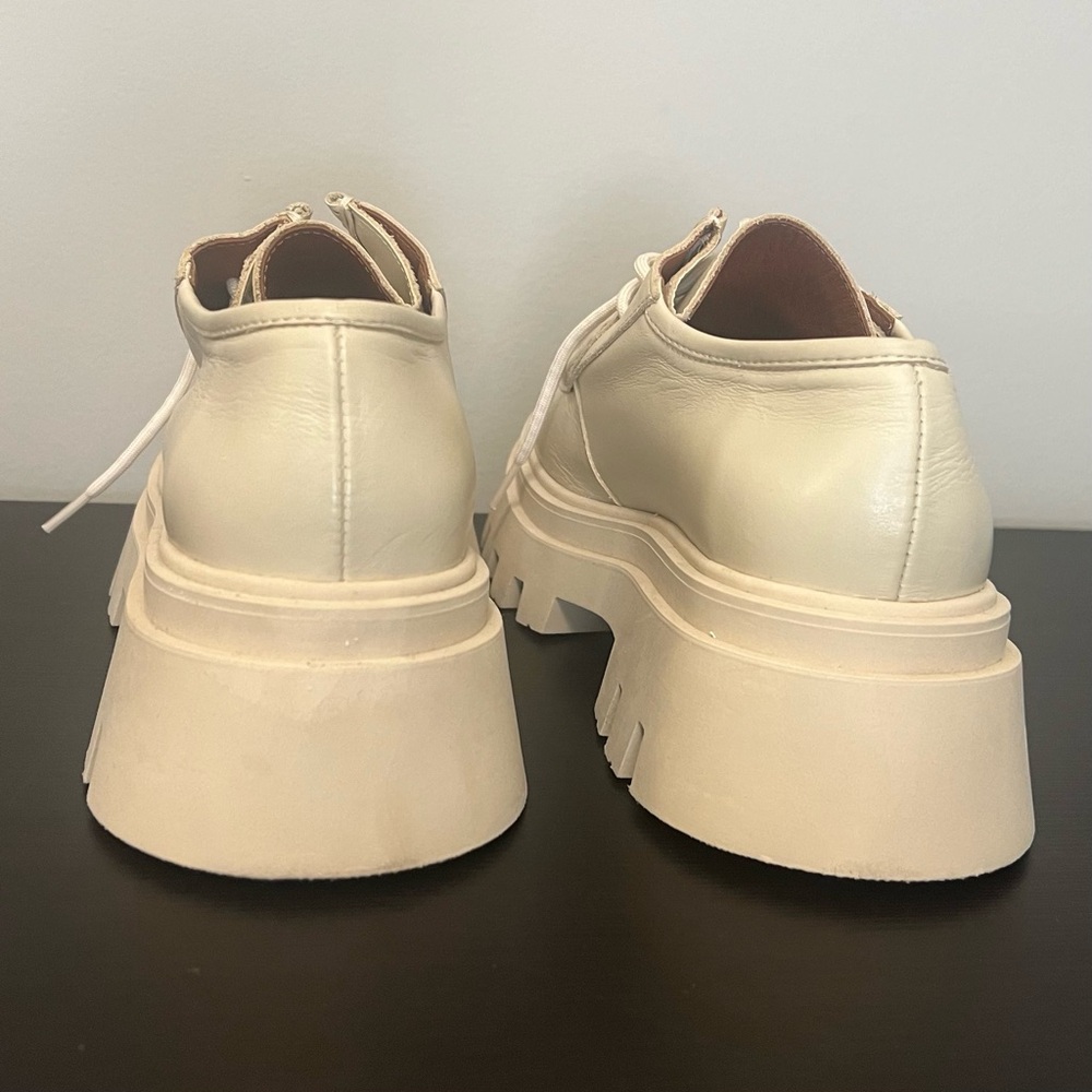 ALOHAS Leather Tycoon Loafers Platform Ivory Cream Size 41 Size 10 Size 10.5 - Picture 5 of 16